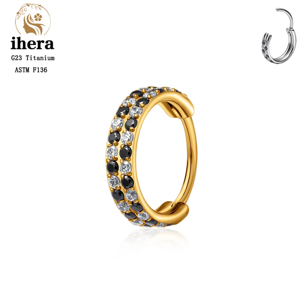 ASTM F136 Titanium Nose Rings Septum Clicker Ring 16G CZ Ear Cartilage Tragus Conch Daith Helix Earrings Hoop Piercing Jewelry image 3