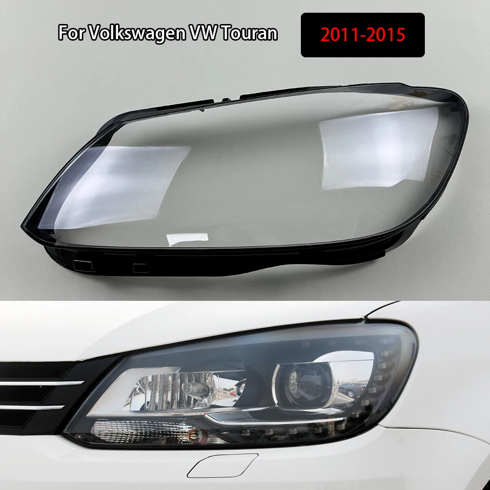 

For Volkswagen VW Touran 2011-2015 Headlamp Transparent Lampshade Shell Masks Headlight Cover Lens Plexiglass