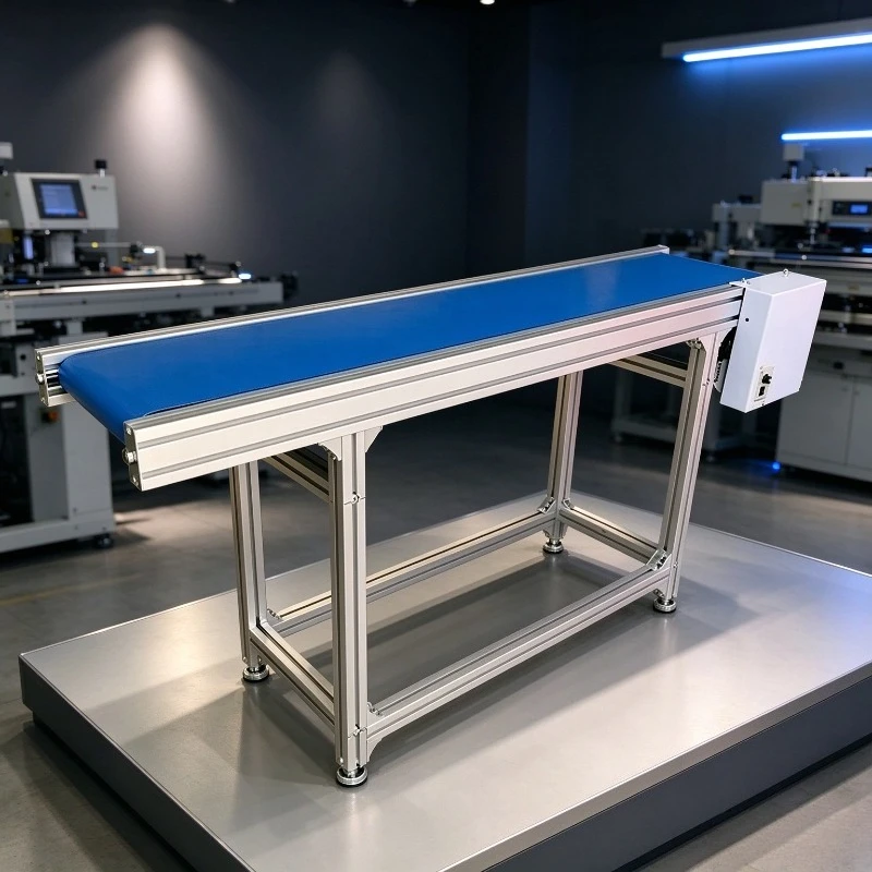 High Precision Waterproof Non Slip Rubber Mini Belt Conveyor for Parcel Packaging Testing Clinic Clothing Chemical Unloading