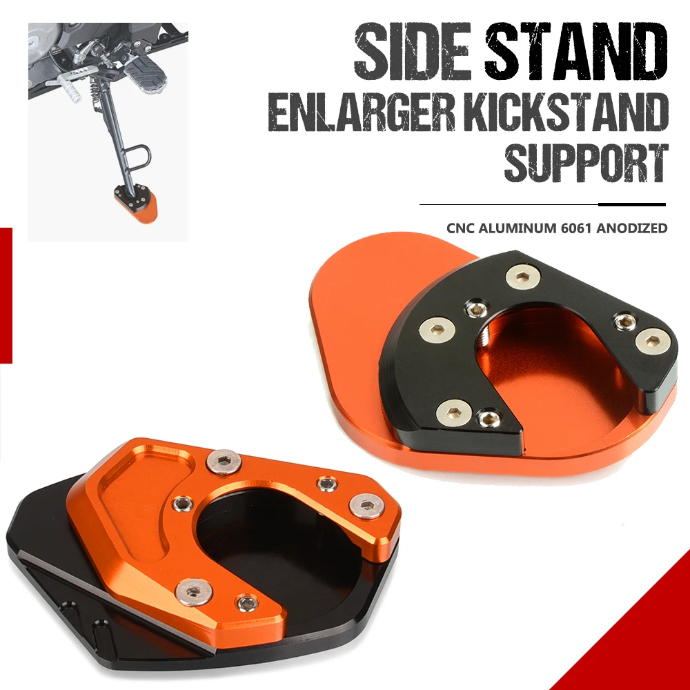 

For RC125 RC200 RC390 LC8 950 1190 990 690 SMCR Supermoto Adventure Super Enduro Foot Side Stand Extension Pad Support Plate