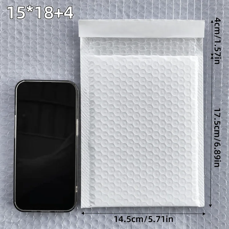 20 buste postali a bolle bianche resistenti allo strappo 15x18 cm buste imbottite forti per caricabatterie di telefono cosmetici protezione degli oggetti di valore