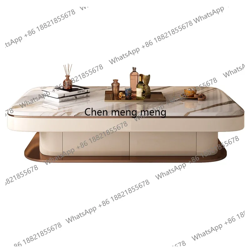 D178 Coffee table light luxury high-end flat floor living room home raised coffee table high-grade marble