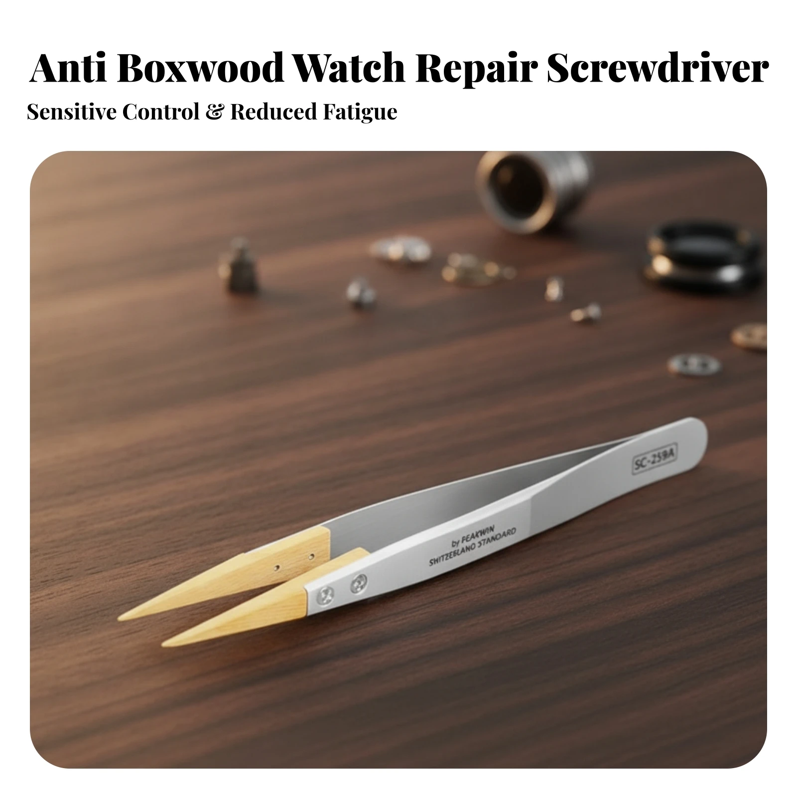 Watch Repair Tweezers Sturdy Tool for Watchmakers, Delicate Assembly