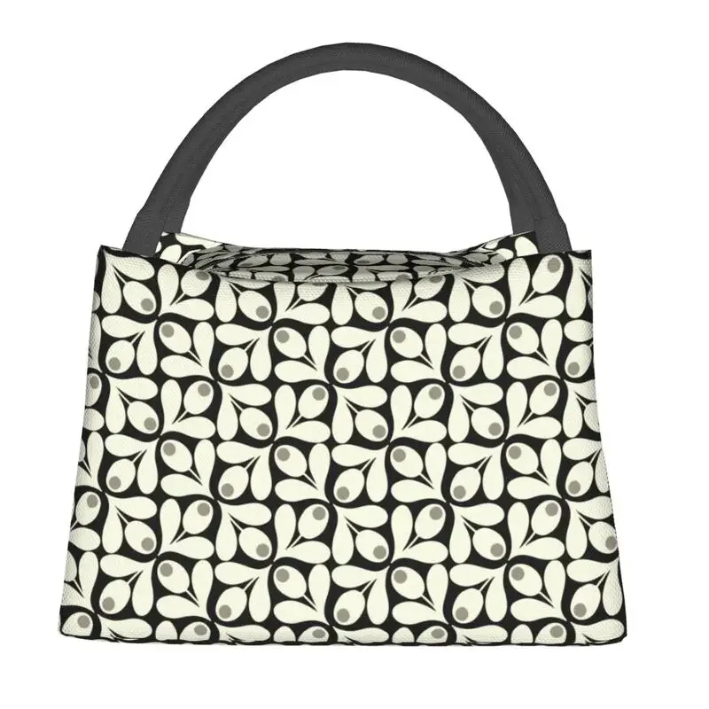 Acorn Spot Orla Kiely Thermal Insulated Lunch Bag Women Scandinavian Floral Lunch Tote for Outdoor Picnic Meal Food Box