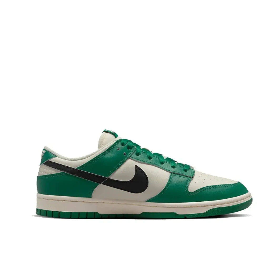 NIKE Original DUNK LOW Men's and women's same board shoes Non-slip wear-resistant casual shoes white and green colors