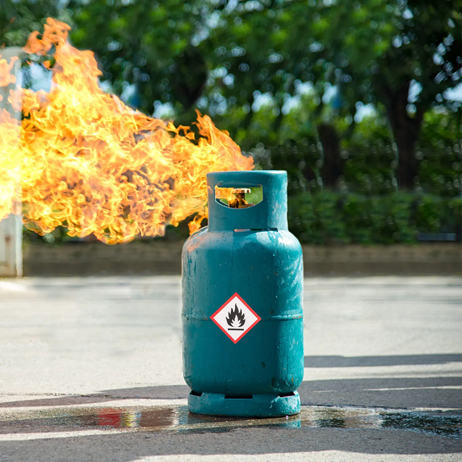 

1 Sheet Heavy-Duty Liquid Sticker Flame Resistant PVC Warning Sign for Oil Chemical Storage Fire Hazard Zones