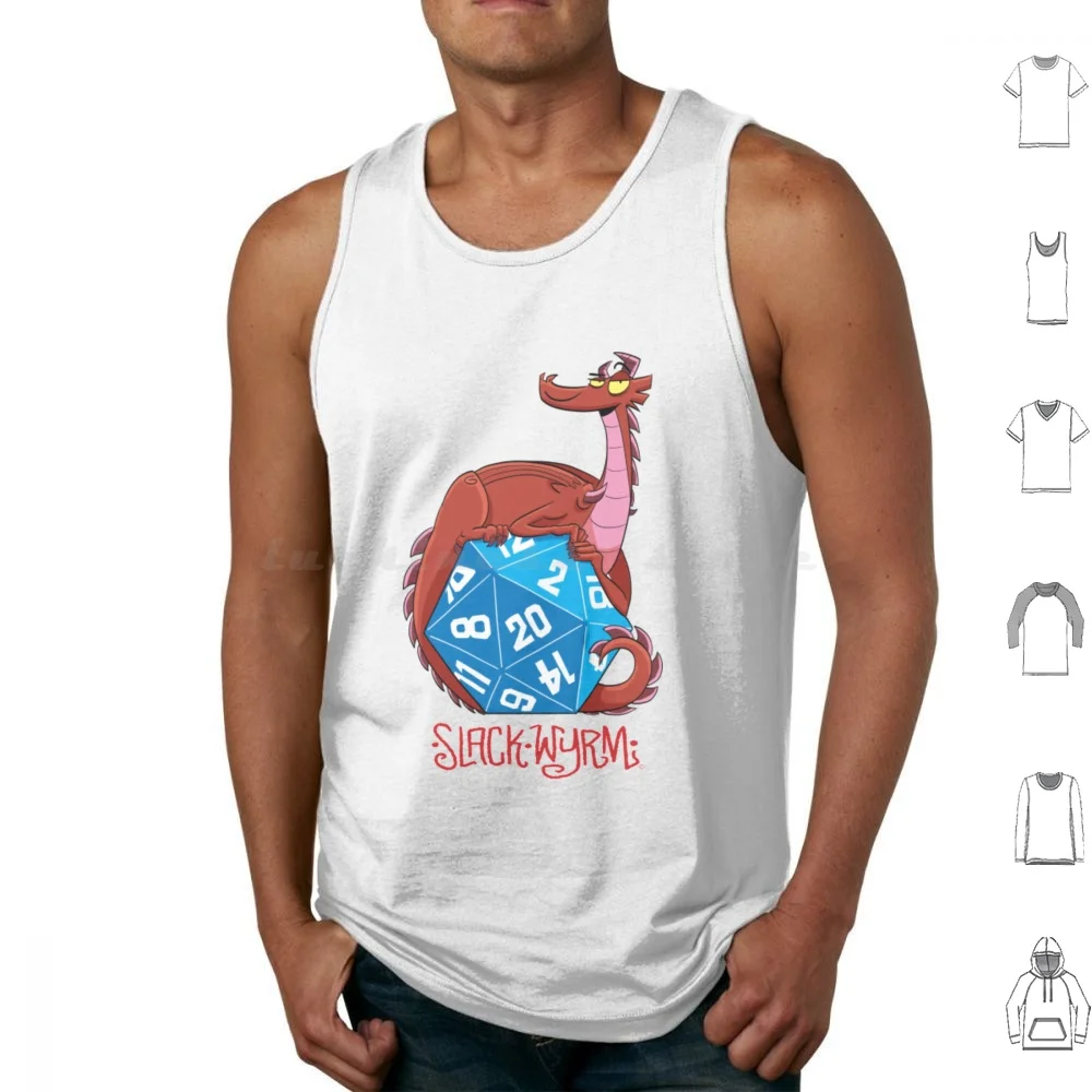 Slack Wyrm T-Shirttwenty-Sided Wyrm Tank Tops Print Cotton Slack Wyrm Vesttwenty Sided Wyrm