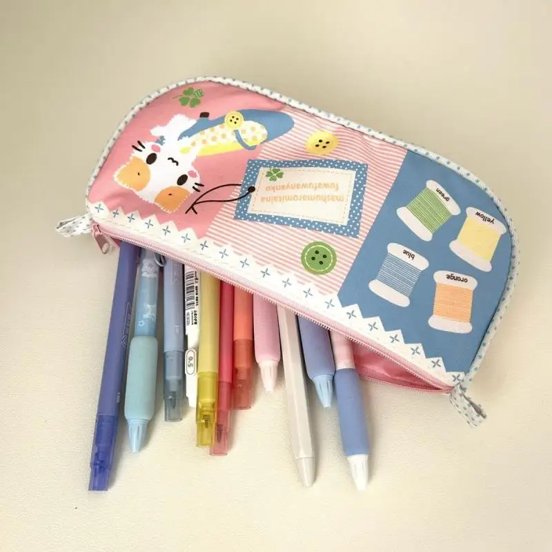 Cute Mashumaro Pencil Case Makeup Bag Stationery Cosmetics Headphones Storage Large Capacity Portable Clutch Bag Festival Gift