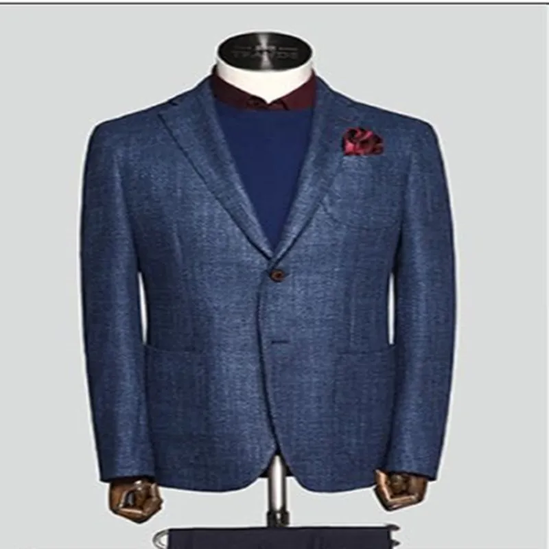 

Men's Business Casual Silk Woolen Jacket Single Piece Tailored Fit Collaborative Style Long Sleeve Autumn Wear Office Suit