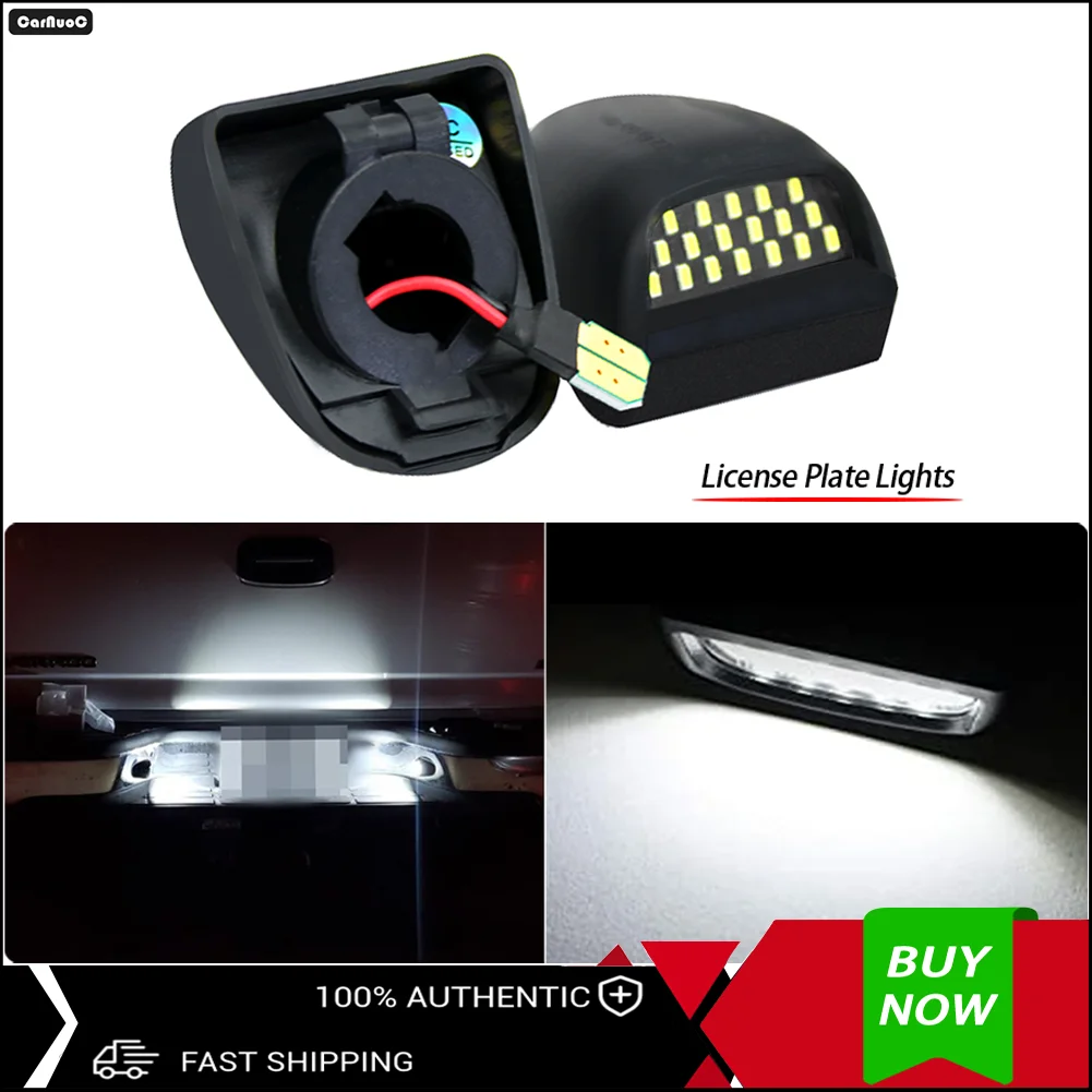 For Chevrolet Silverado/GMC Sierra Yukon/Cadillac Escalade 2Pcs Ultra Bright LED License Plate Lights