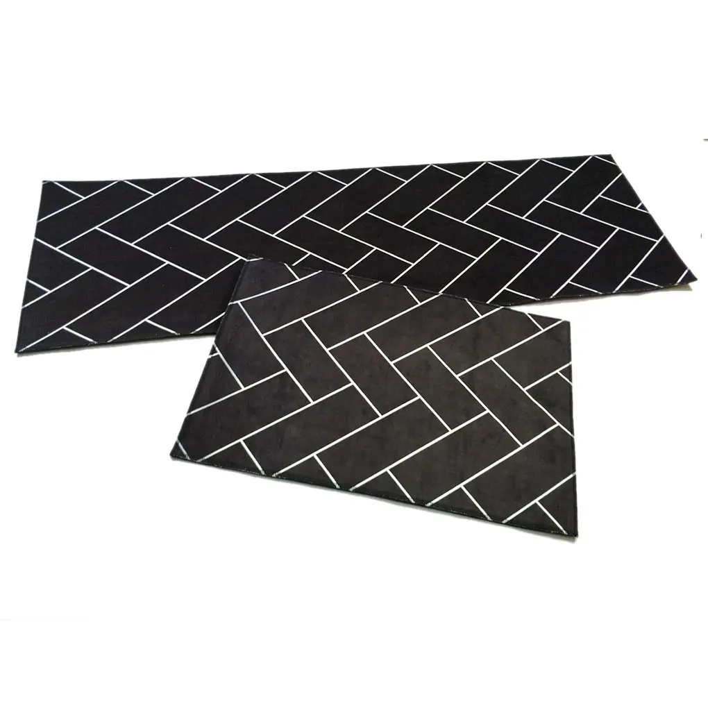 

2 шт./компл. квадратный напольный коврик для кухни, гостиной, ванной комнаты, противоскользящий маслостойкий водопоглощающий коврик