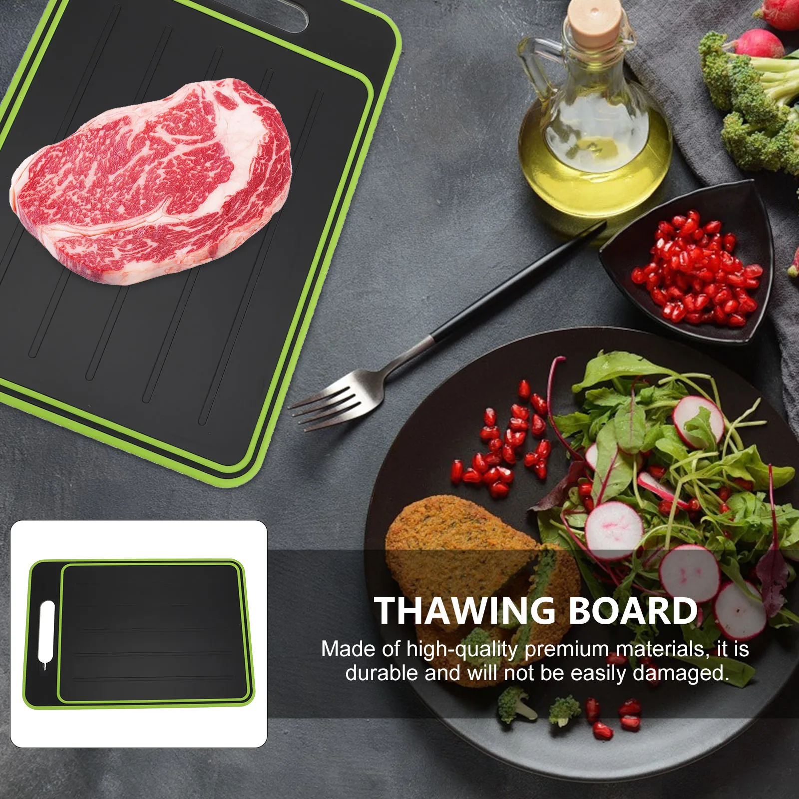 

Double sided Cutting Board Kitchen Tool Vegetable Meat Thawing Mat Anti skid Design Ceramic Bar Practical Household Gift