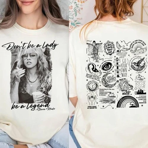 Stevie Nicks Retro Music Pattern T-shirt     Unisex streetwear shirt T-shirt shirts for women graphic t shirts women clothes