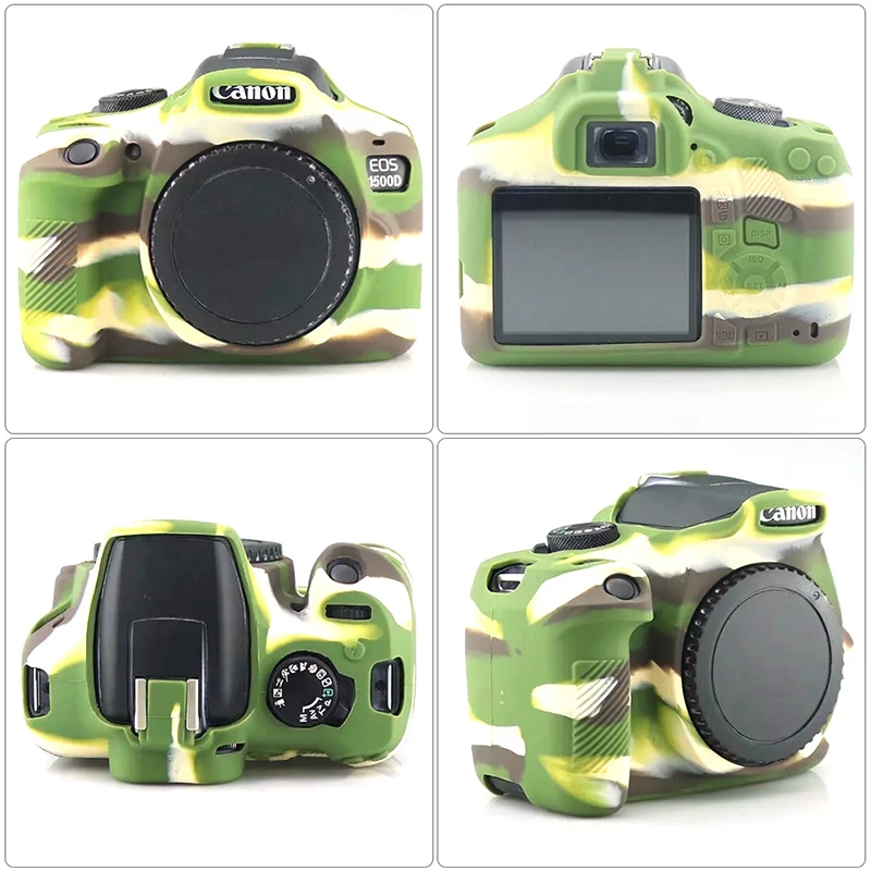 Siliconen Armor Skin Case Body Cover Protector Dslr Camera Tas Voor Canon Eos 1500D