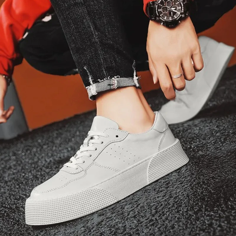 

Мужские вулканизированные туфли с цветным ремнем, плоский каблук, низкий верх, круглый носок, удобный всесезонный верх из искусственной кожи