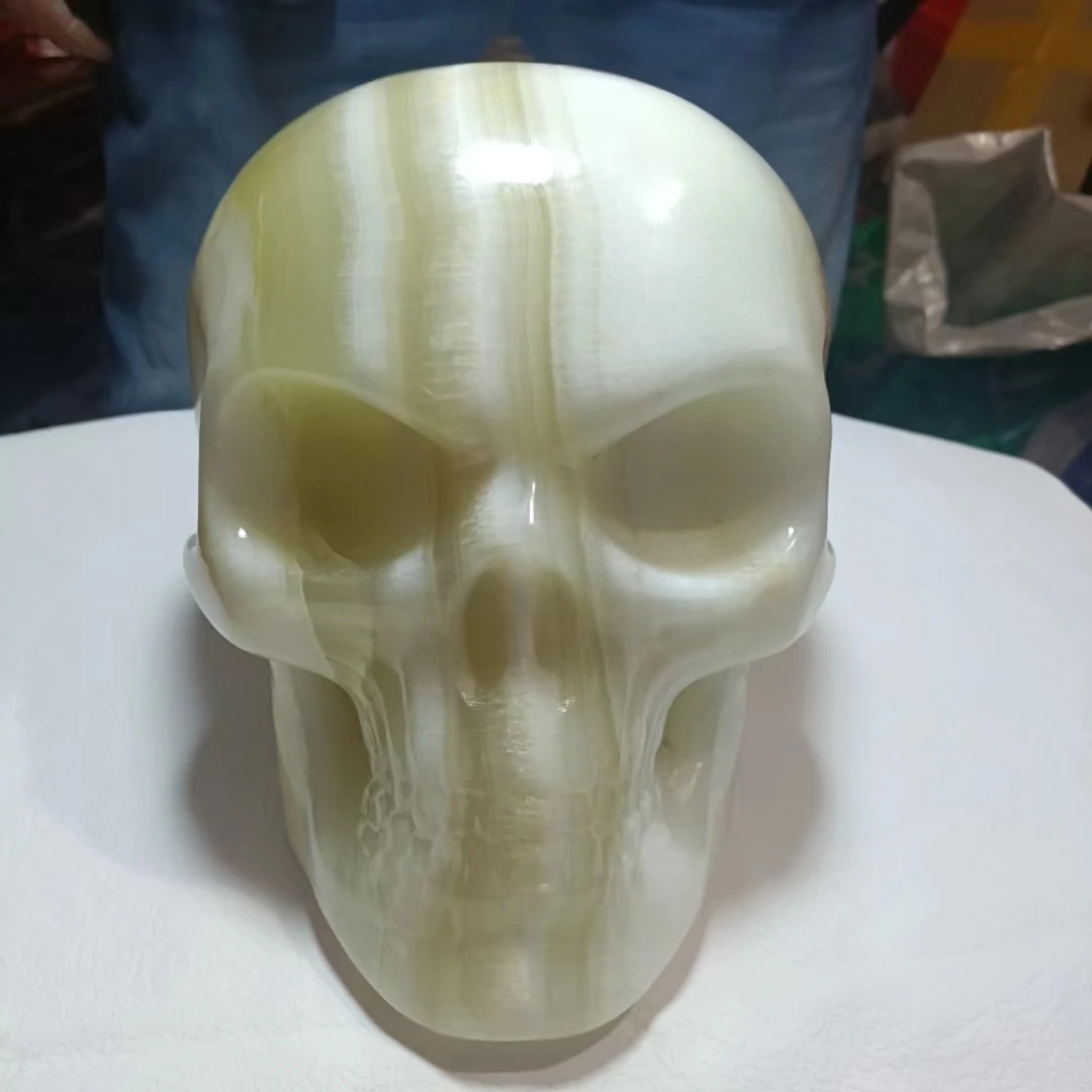 Wholesale natural healing crystal gem quartzite Afghan large skull sculpted skullCrystal skullSkull healing crystal