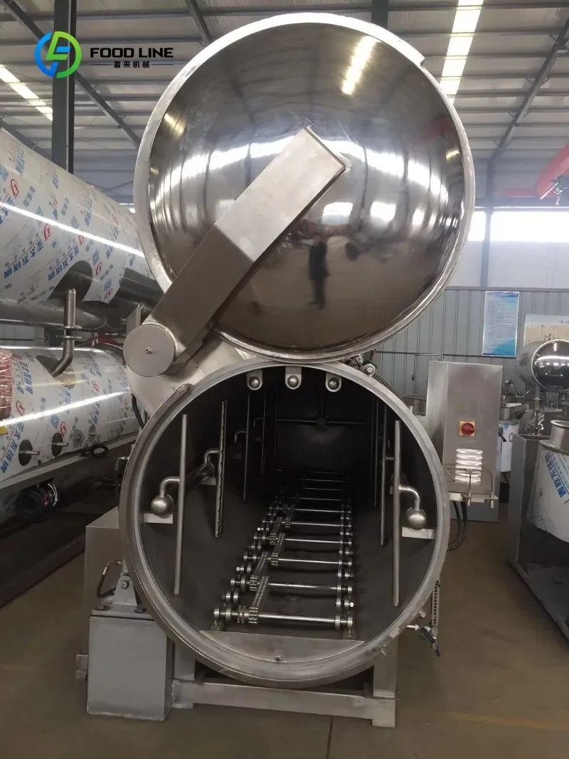 Customized Stainless Steel Food Grade Sterilization Pot - Fully Auto High Temp/Pressure Spray Type for Commercial Cooked Food