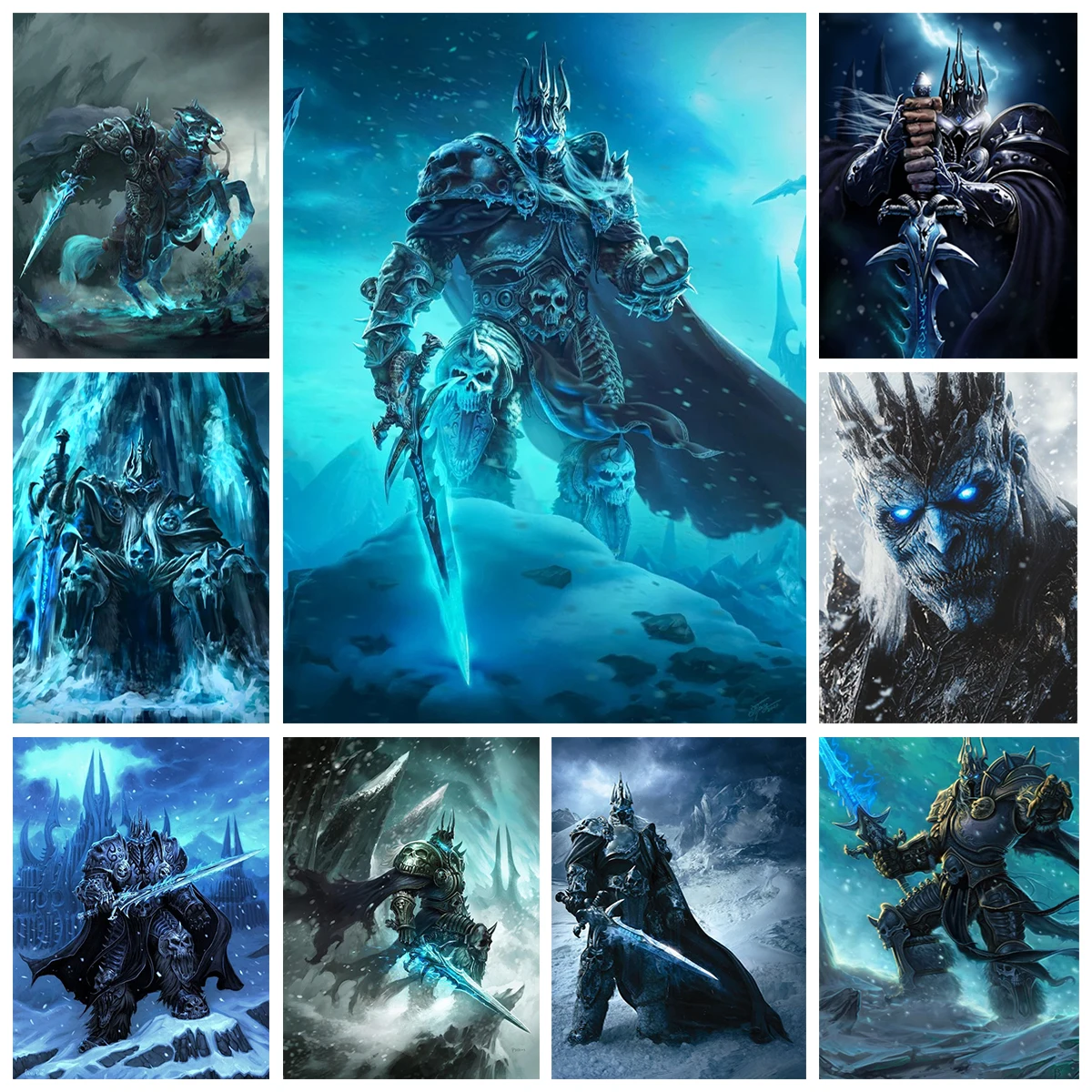 Für World of Warcraft Lich King Diamant Malerei Kit Spiel Wandbild DIY Diamant Stickerei Jungen Geschenke Kreative Wohnkultur