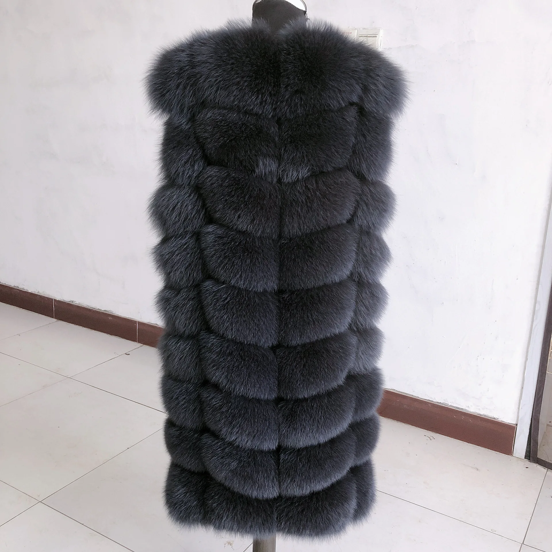 Gilet en fourrure de torche naturelle, gilet chaud, manteau en fourrure de torche véritable, haute qualité, livraison gratuite, automne, 600