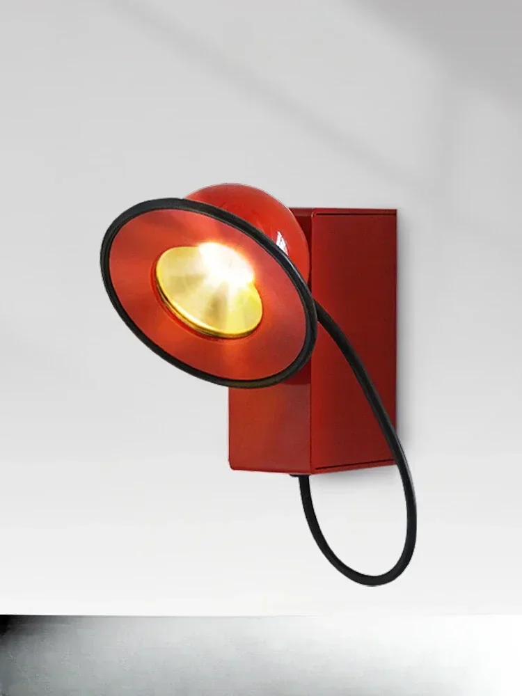 

Italian Stilnovo Minibox Magnetic Wall Light 220V Reading Light Retro Bedroom Desk Study Reading Living Room Designer Wall