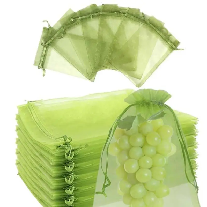 *20/50Pcs Reusable Fruit  Proof Drawstring Bags Plants Protection Mesh Bags Pest Barrier Covers Fruit Tree Garden Supplies view 4