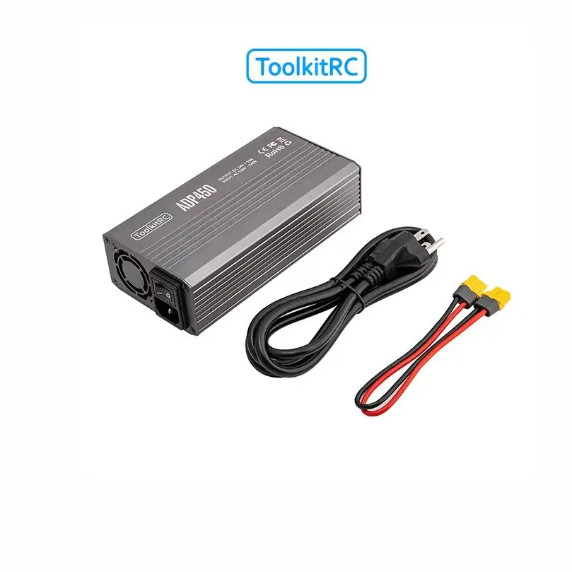 ToolkitRC ADP450 Power Supply Adapter 450W XT60 Output 24V19A AC input 100V-240V for ToolkitRC M8D M6D M8P M9 Battery Charger