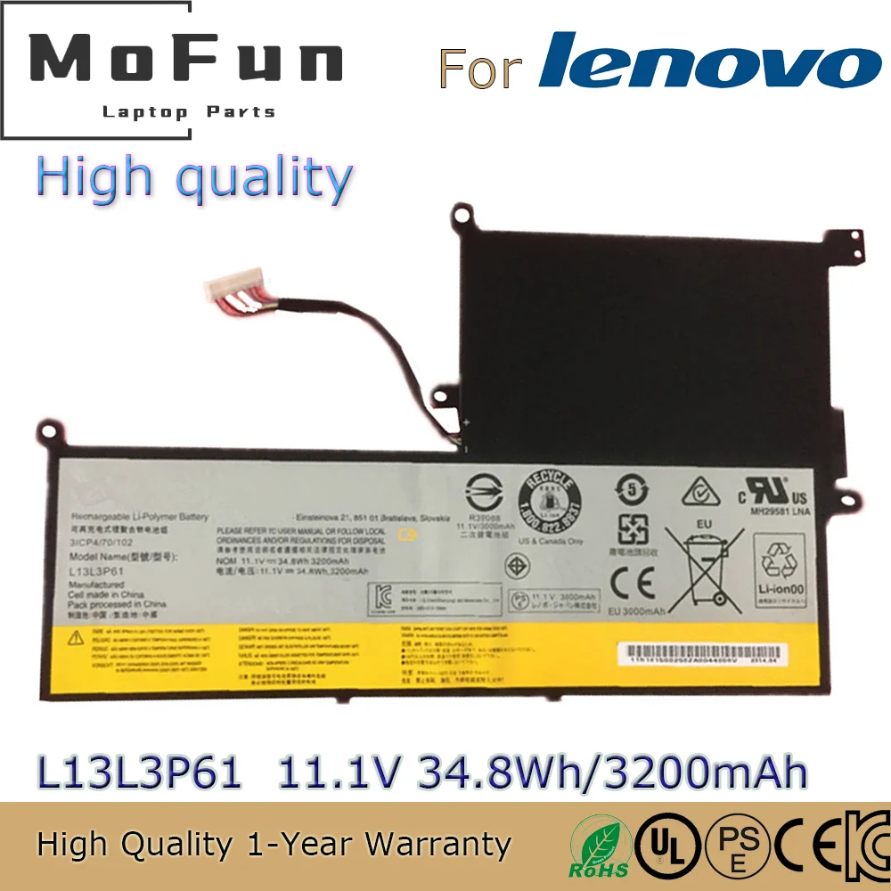 

Brand New High quality L13L3P61 11.1V 34.8Wh Laptop Battery for Lenovo Chromebook N20 20419 11.6" 3200mAh