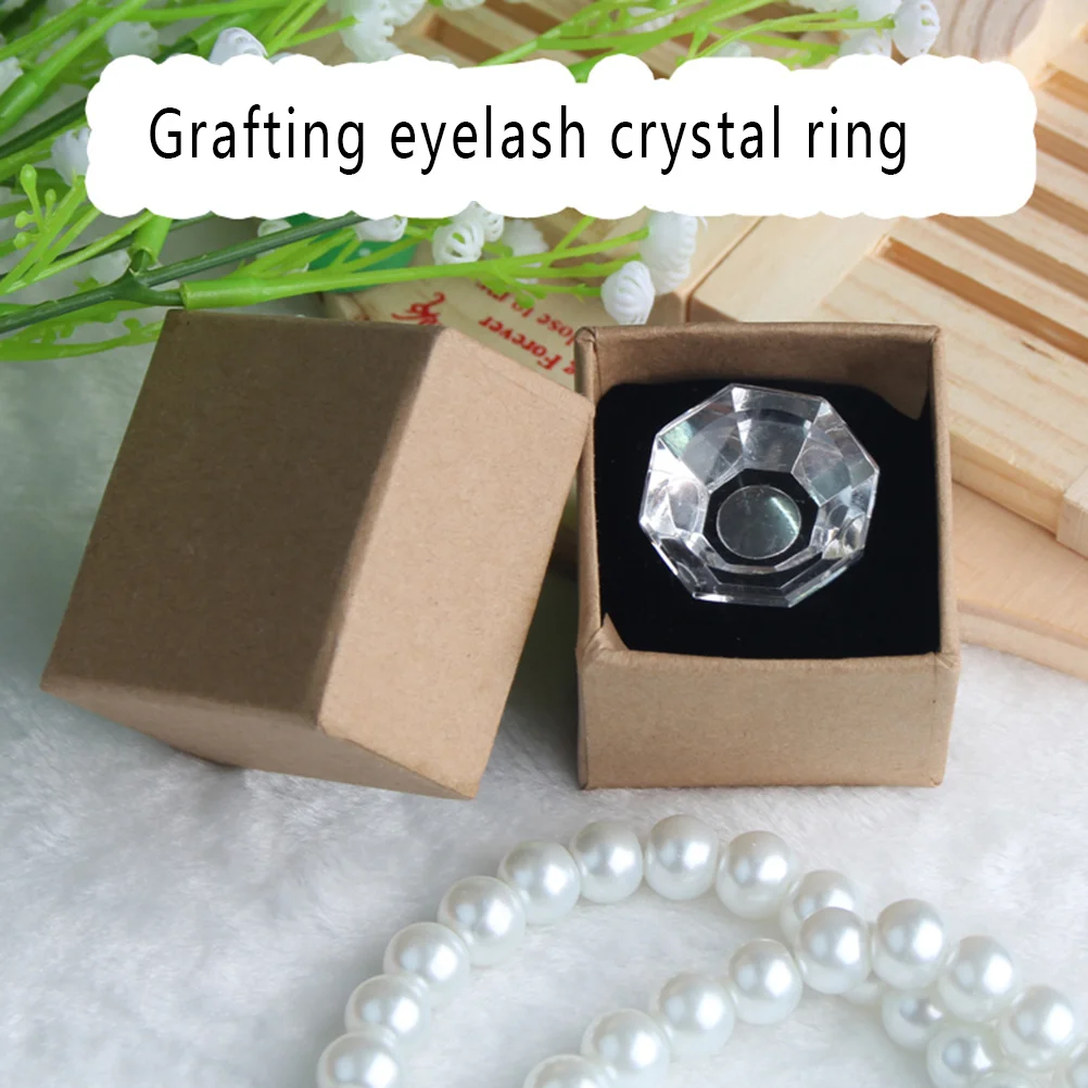 حامل أكواب حلقي لتمديد الرموش من الزجاج الكريستالي للاستخدام التمهيدي اللاصق للرموش يُبقي باردًا أطولًا ولا حاجة للتنظيف مع غطاء