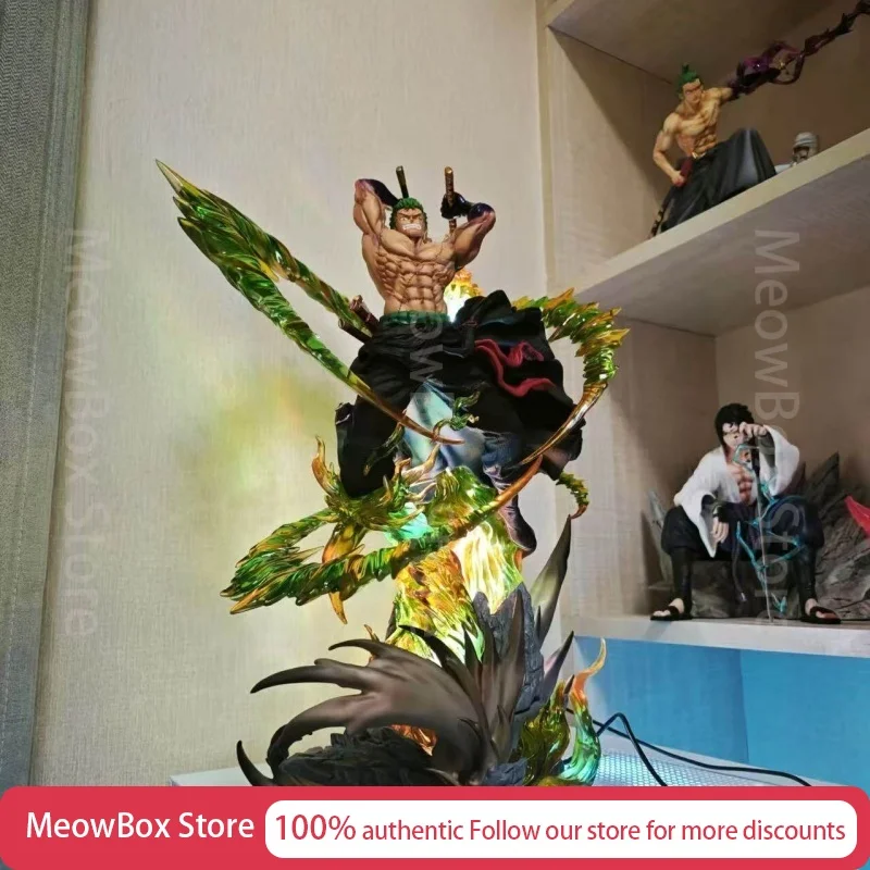 

One Piece Roronoa Zoro 30cm Gk Anime Onijima War Battle Luminous Figure Model Figurine Ornament Kids Gift Room Decoration Doll