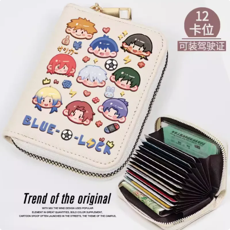 

Anime Chigiri Hyoma Nagi Seishiro Blue Lock Zipper Wallet Women Fold Bag Multi Card Coin Pocket Holder Fashion Wallet Gift