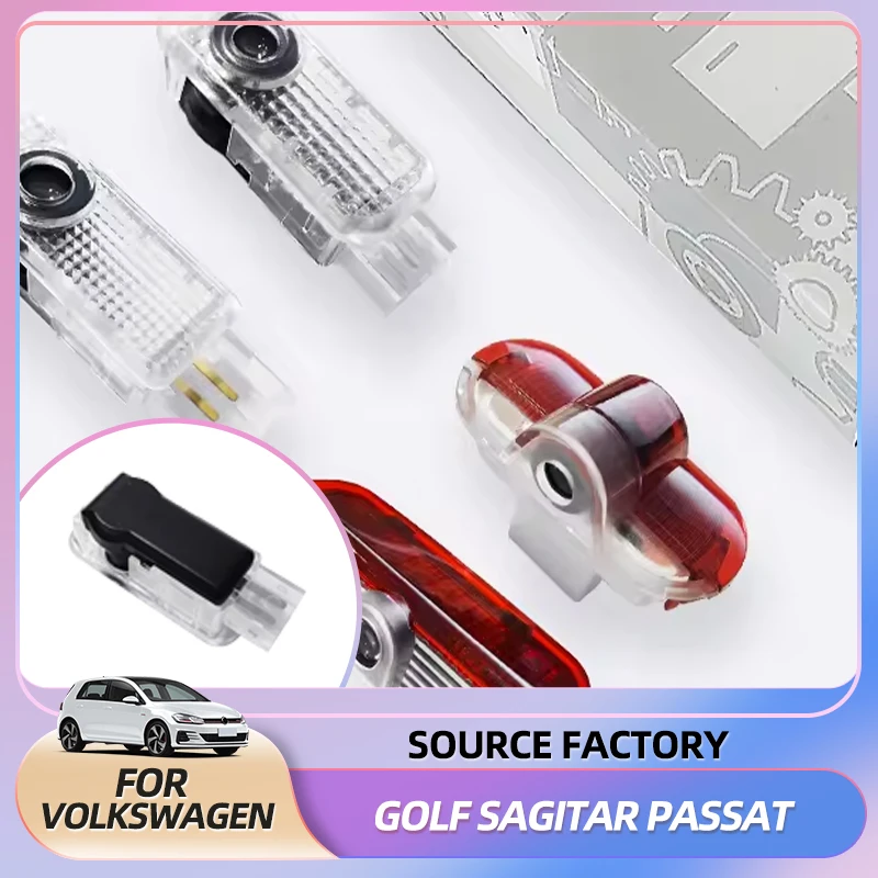 

Подстаканники, горячие антенны, 2 шт., светодиодный проектор двери автомобиля, логотип, приветственный свет для Volkswagen Golf Sagitar Passat TIGUAN TOUAREG Touran