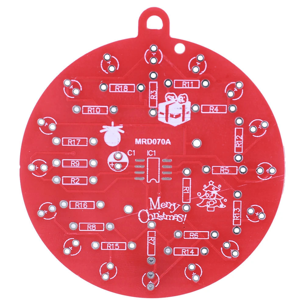 NE555 LED Christmas Tree Decoration with LED Lights Flashing Lights Soldering Practice Board for STEM Educational Valentine Day