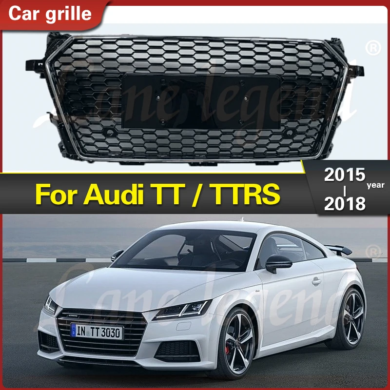 

Chrome frame Radiator Grilles for TTRS Style For Audi TT/TTS 2015 2016 2017 2018 Body Kit Racing Grilles Bumpers Body Kit Hood