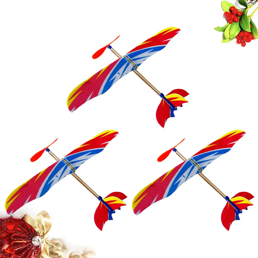 

1Set Rubber Band Powered Aircraft Bird Design DIY Educational Aircraft for Kids Parent-Child Interaction Small Colorful