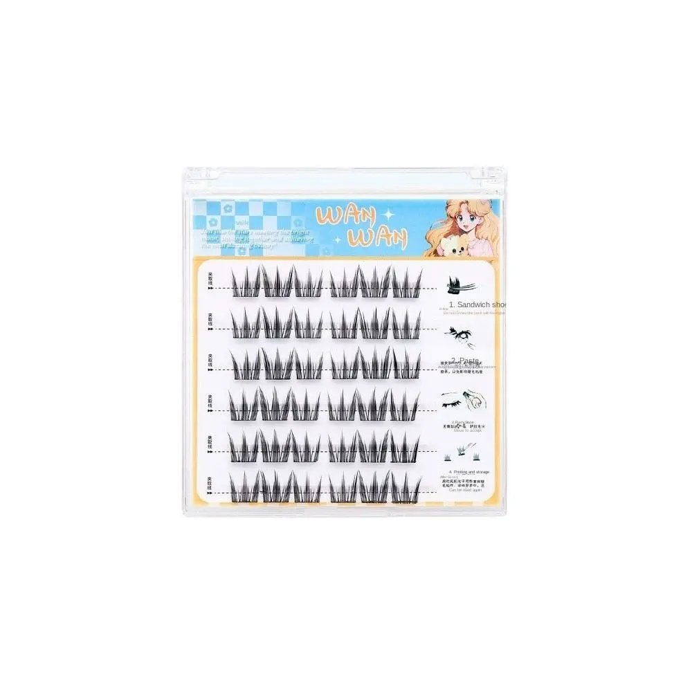 Dolci grappoli per ciglia autoadesive Fai da te adesivi riutilizzabili Ciglia finte Trucco duraturo Grappoli per ciglia finte Strumento per il trucco