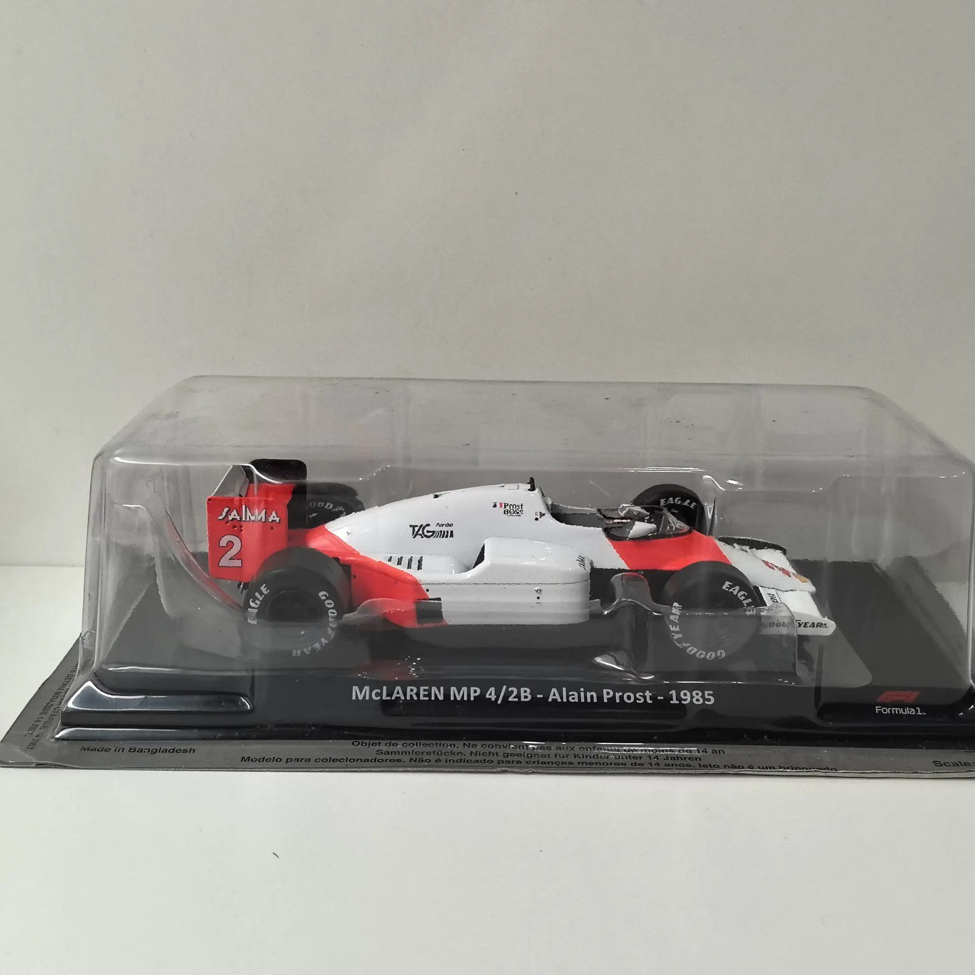 Diecast IXO 1/18 Scale MCLAREN MP4/2B #2 1986 Formula Racing Car F1 T3 Alloy Car Model