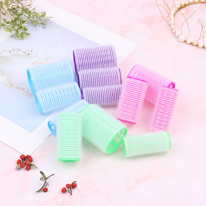 Self-Grip Hair Rollers Heatless Hair Curlers No Heat Hair Bang Volume Self-adhesive Hook & Loop DIY Styling Tool