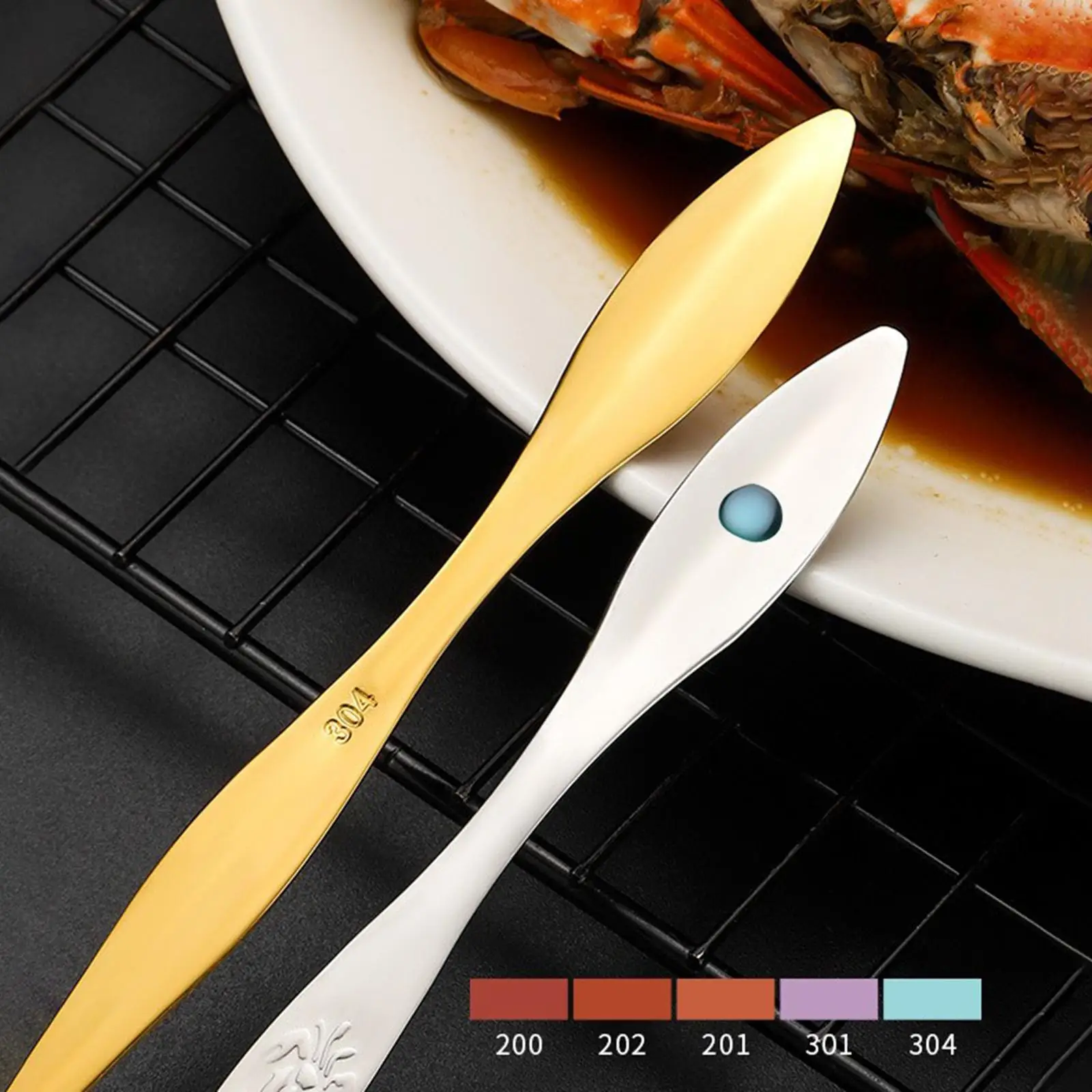 Rust Resistant Stainless Steel Crab Forks Seafood Picking Cutlery Kit for Crab Legs Shrimp Claws Shellfish Nut Picks