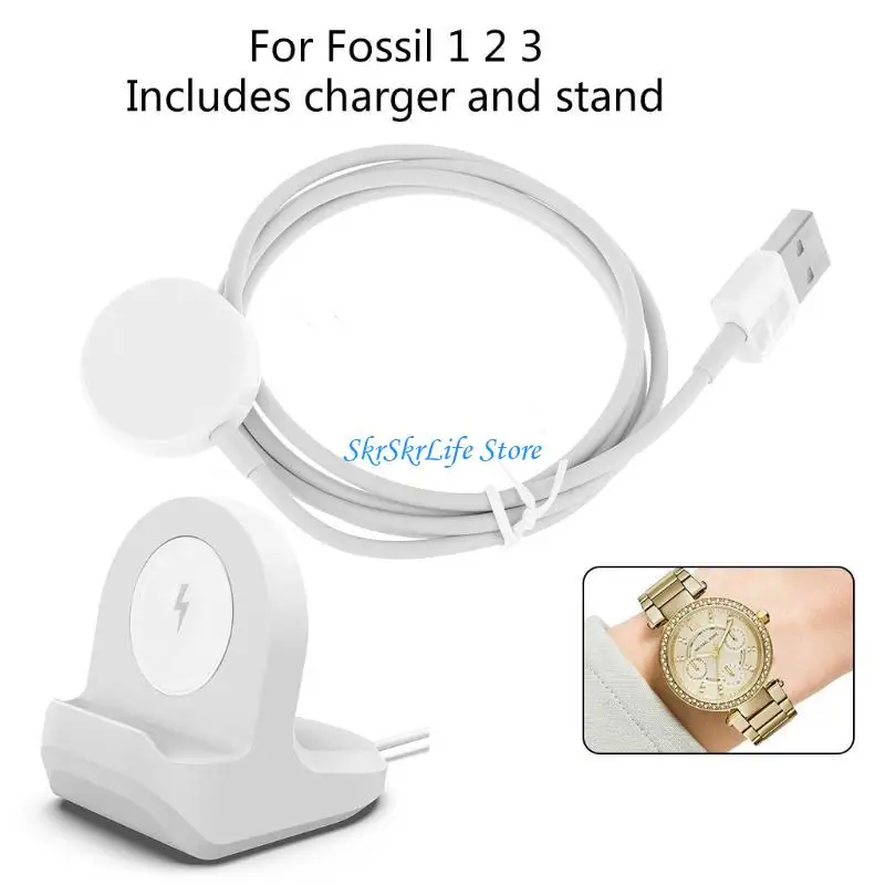 

E65E Charging Cable Holder Bracket Power Adapter for Fossil Gen 1 2 3 Smartwatch
