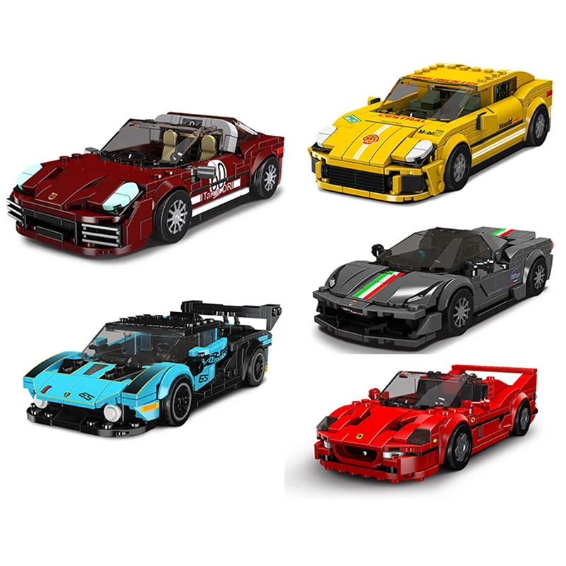 Coches deportivos MOC 27060 modelo de coche famoso 27066 bloques de construcción 27065 rompecabezas educativo montaje DIY ladrillos juguete para regalo para niños