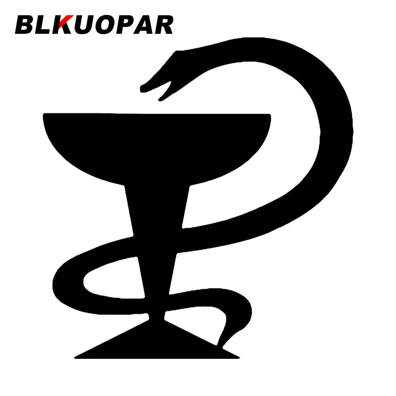 

BLKUOPAR The Snake Twined Around The Cup Car Stickers DIY Personality Die-cut Sunscreen Air Conditioner Graphics Car Goods