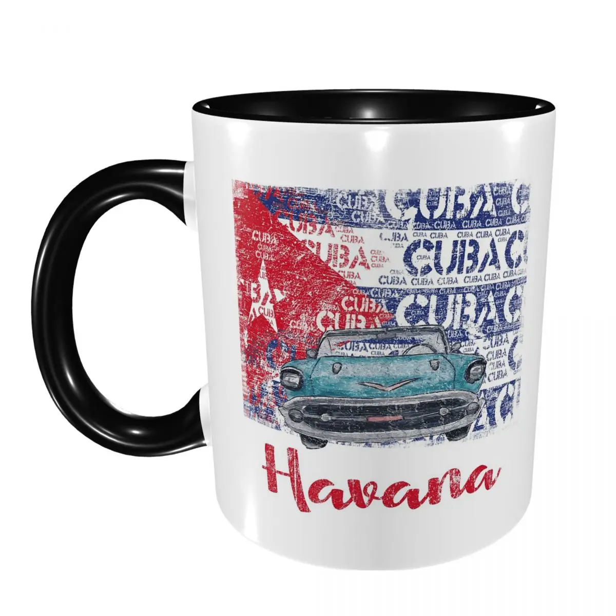 Cuba Cuban Havana Flag Gift Mug Funny Ceramic Coffee Cups Tea Mugs Milk Cup Drinkware Gifts for Woman Man