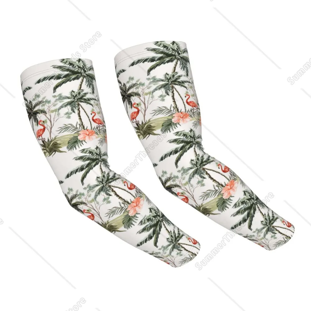 Mangas refrescantes de palmas de flamenco para un sexo, manguitos de brazo, funda de protección solar UV para cubrir con silicona antideslizante
