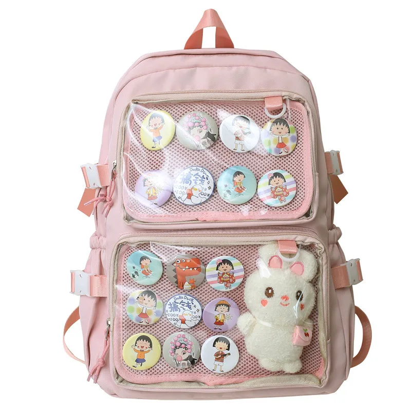 ญี่ปุ่น Kawaii Itabag ผู้หญิงใหม่ 2024 โปร่งใสกระเป๋าเป้สะพายหลังผู้หญิงขนาดใหญ่ความจุ Ita กระเป๋าเป้สะพายหลังโรงเรียนกระเป๋าสําหรับวิทยาลัยนักเรียน JK