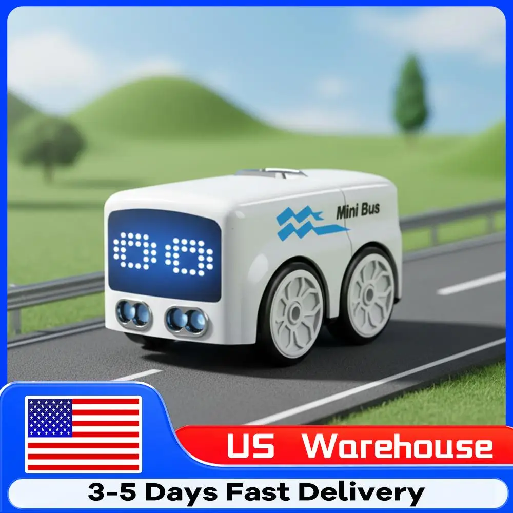 

Control Gesture Sensing Induction Mini Bus Auto-Follow Line Tracking with Soccer Smart Gesture Control RC Car Mini Bus for Kids