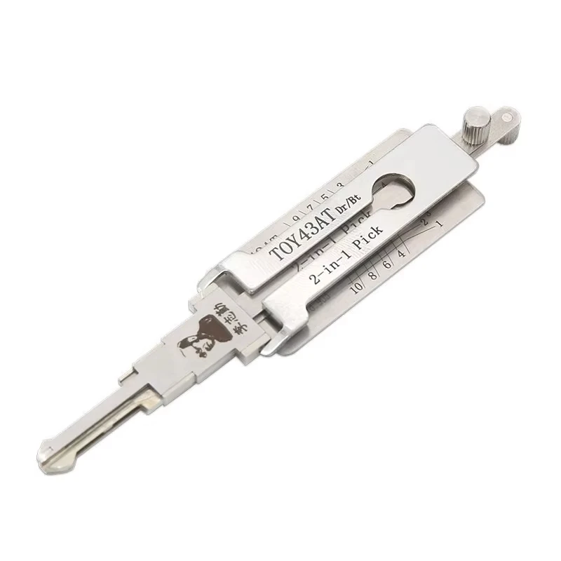 Original Lishi TOY43AT 2-in-1 Schlossöffner-Decoder Zündungs- und Türöffner für Toyota Camry Modelle mit Flachfräsung – Detail 1