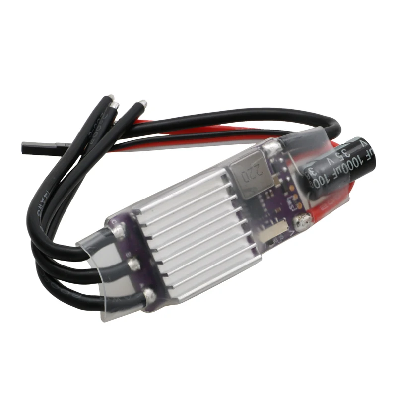 1PCS 32-bit BLDC Motor Electronic Speed Controller 2-6S 75A AM32/ESCape32 ESC with Welded Capacitor 14AWG Wire for Drone RC Car - Image 4