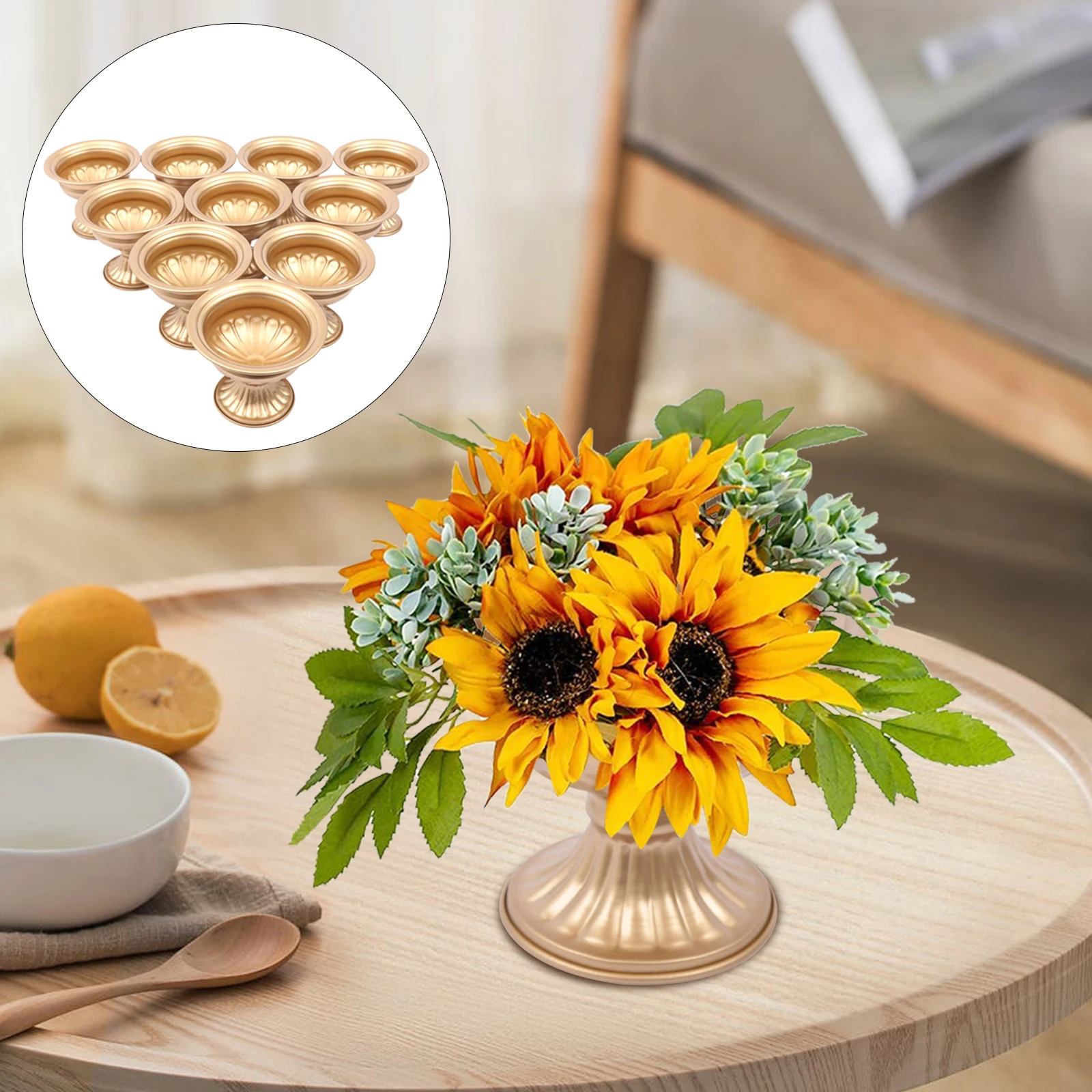 

Pcs of 10 Metal Planter Elegant Wedding Centerpieces Vase for Wedding Party Decoration