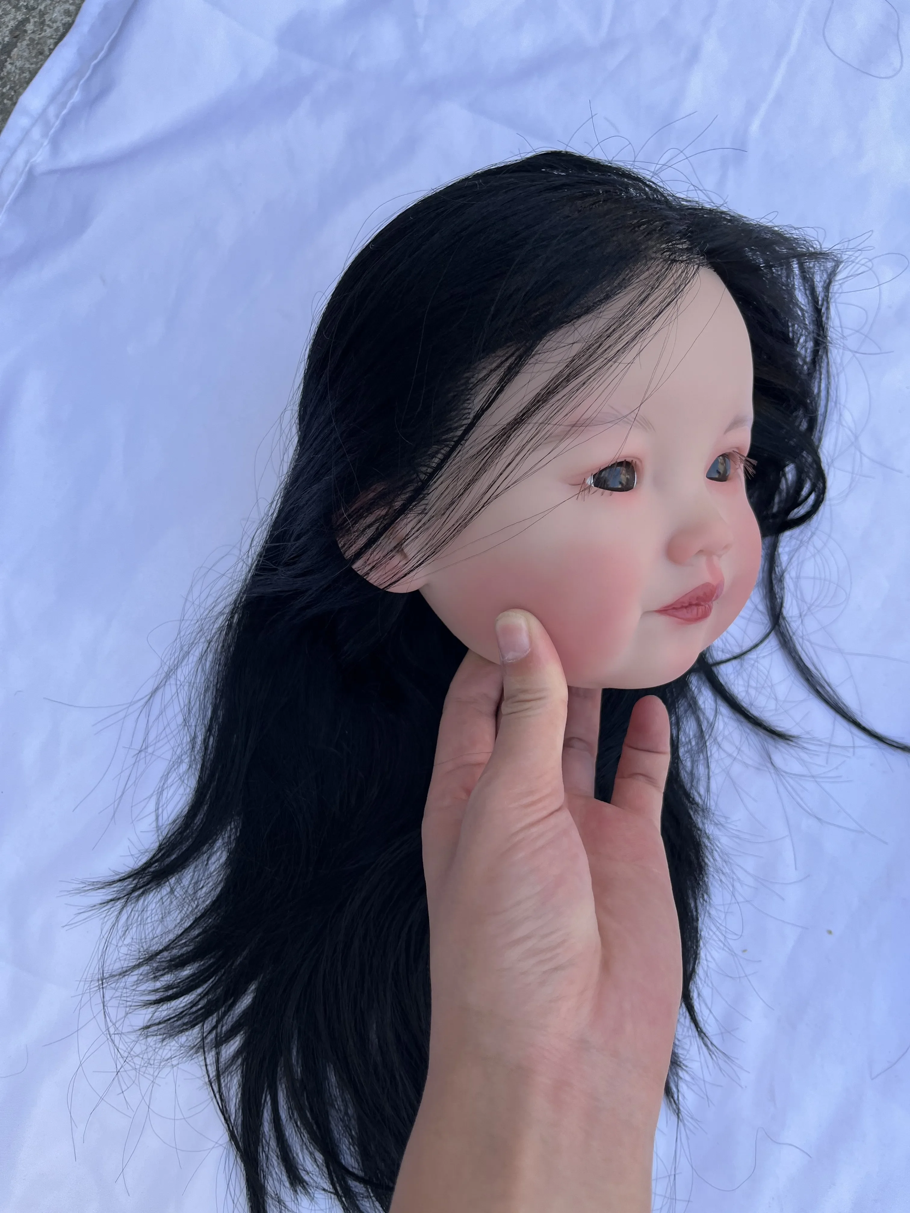 ชุดตุ๊กตาเด็กเกิดใหม่ Leonie ขนาด 32 นิ้ว ของ DLS Customized Limited Supply พร้อมผมปลูกด้วยมือ ชุด DIY พร้อมภาพถ่ายจริง ของขวัญคริสต์มาส