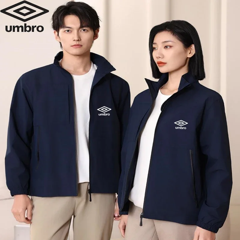 Embroidered Umbro Windbreaker Men Sports Windproof and Rainproof Jacket Thin Outwear Wear Resistance Jacket